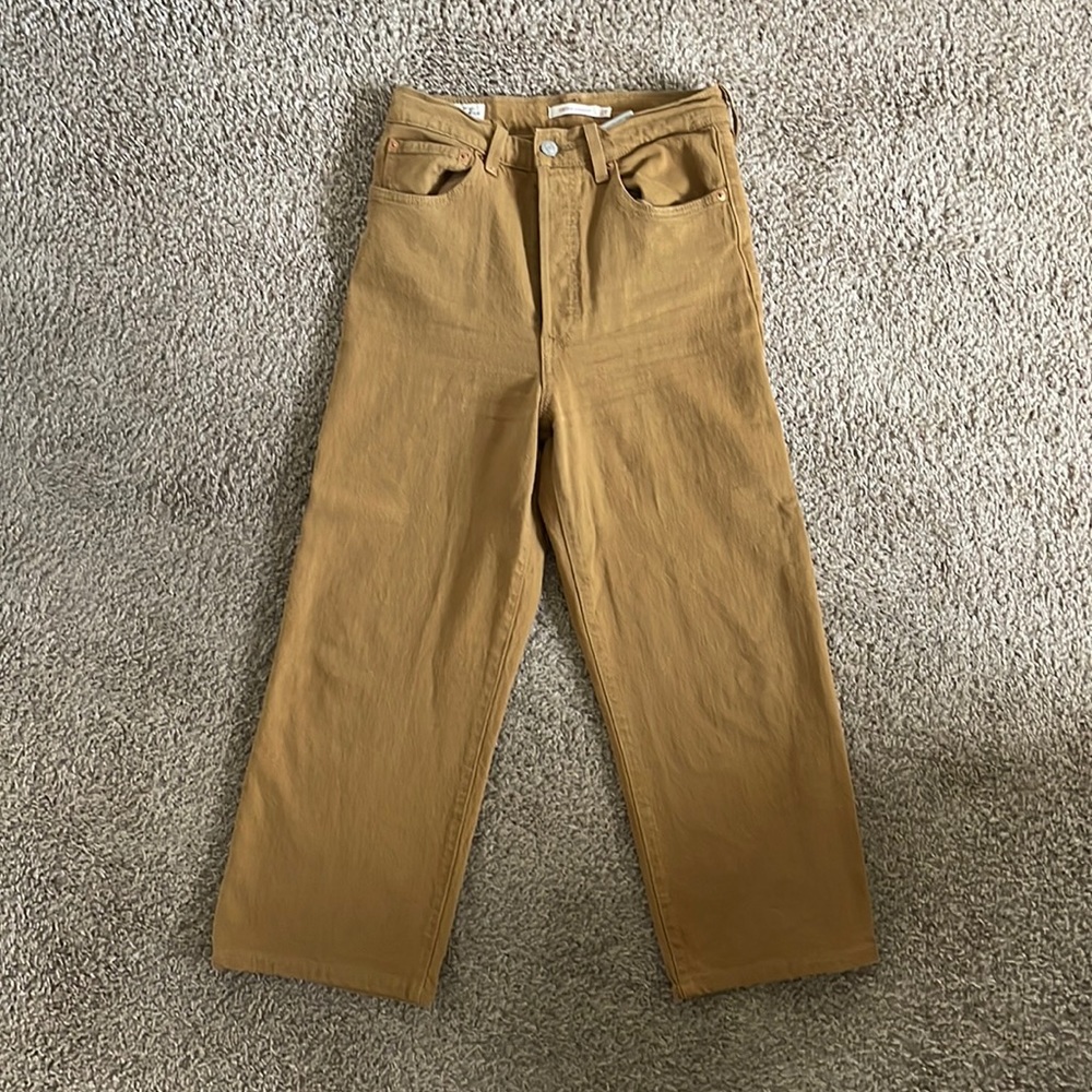 Levi’s Ribcage Straight Mustard Denim